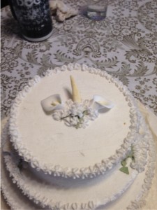 paper mâché wedding cake topper