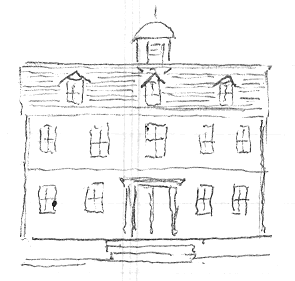 Sketch of Old Main (Front view)