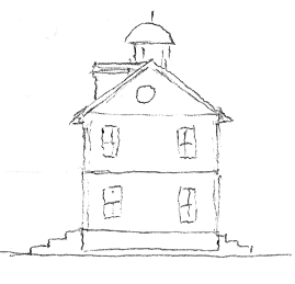 Sketch of Old Main (Side view)