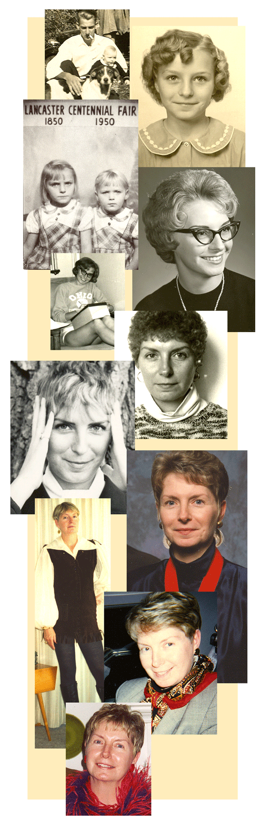 Collage of photographs of Vivian Lawry