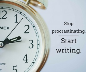 "Stop procrastinating. Start writing." Writers and procrastination.