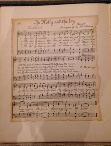 sheet music of Christmas carol "Holly and the Ivy"