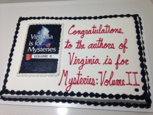 Virginia is For Mysteries book launch cake