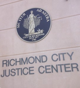Richmond City Justice Center sign, city jail, creative writing about jail, creative writing about prison