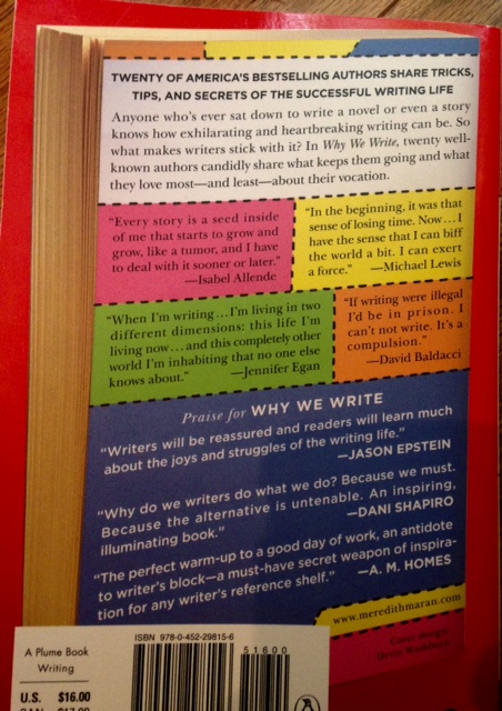 Why We Write, back cover