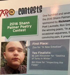 james river writers 2016 shann palmer poetry contest