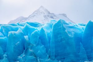 Frozen iceberg blue in color