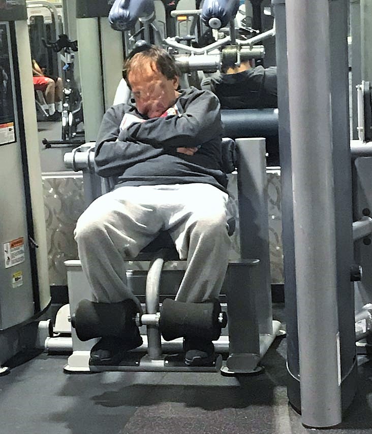 Sleepingatthegym2 Vivian Lawry