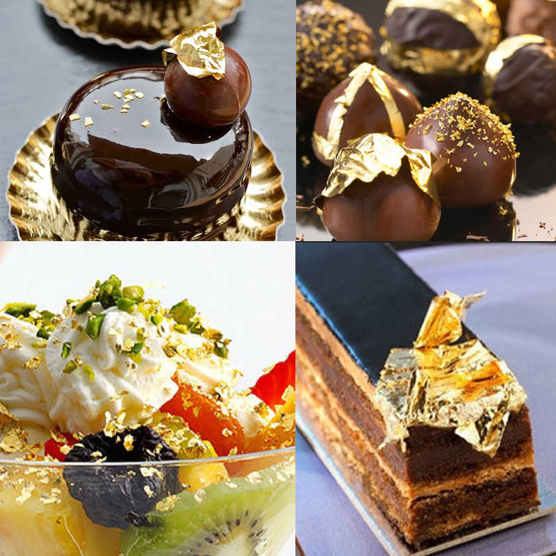 10pcs433x433cm24KGenuineEdibleGoldLeafGoldFoilFood