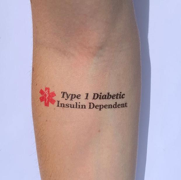 Diabetes Temporary Tattoo 