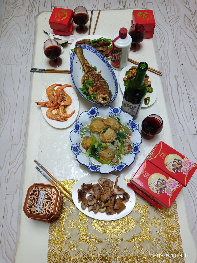 Giving thanks Chinese Chung Chiu Moon Festival